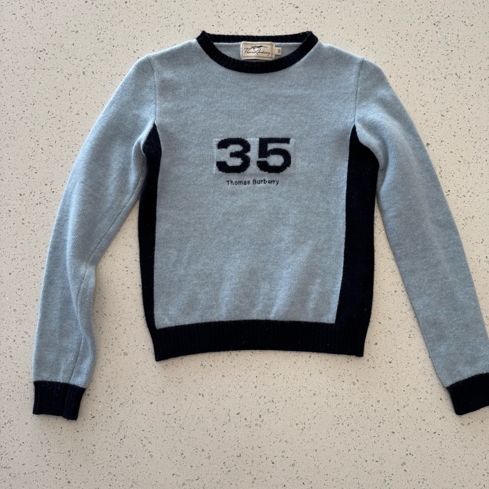 Burberry Blue and Black Sweater